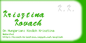 krisztina kovach business card