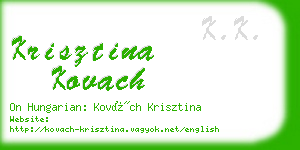 krisztina kovach business card